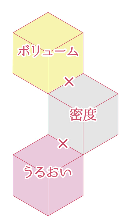 ボリューム×密度×うるおい