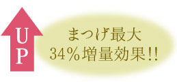 まつげ最大34％増量効果!!