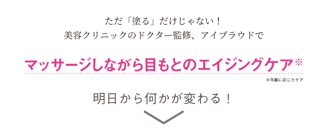 マッサージしながら目もとのエイジングケア