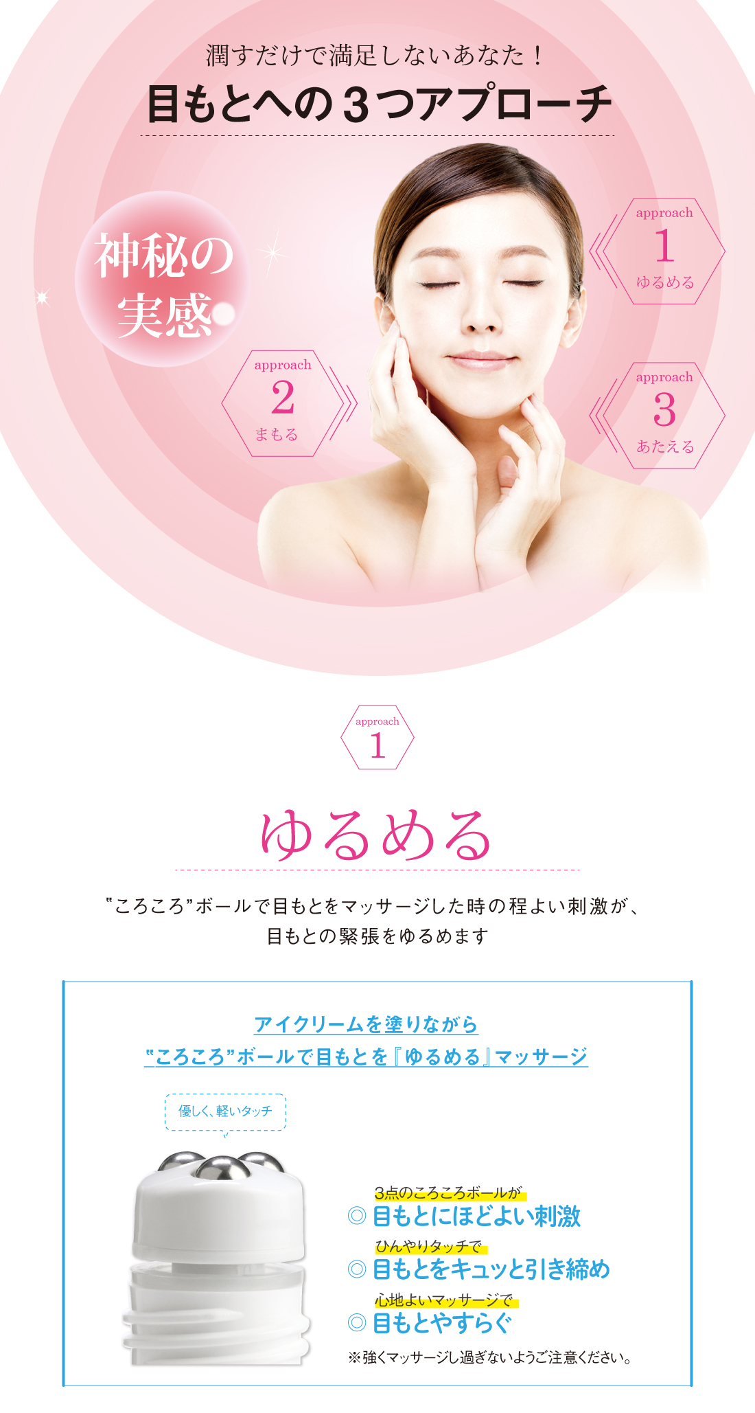 目元への3つのアプローチ「ゆるめる」