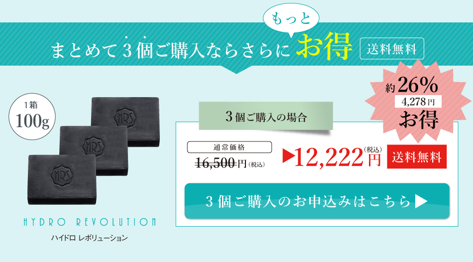 まとめて3個ご購入ならさらにもっとお得　［送料無料］　約27%お得！